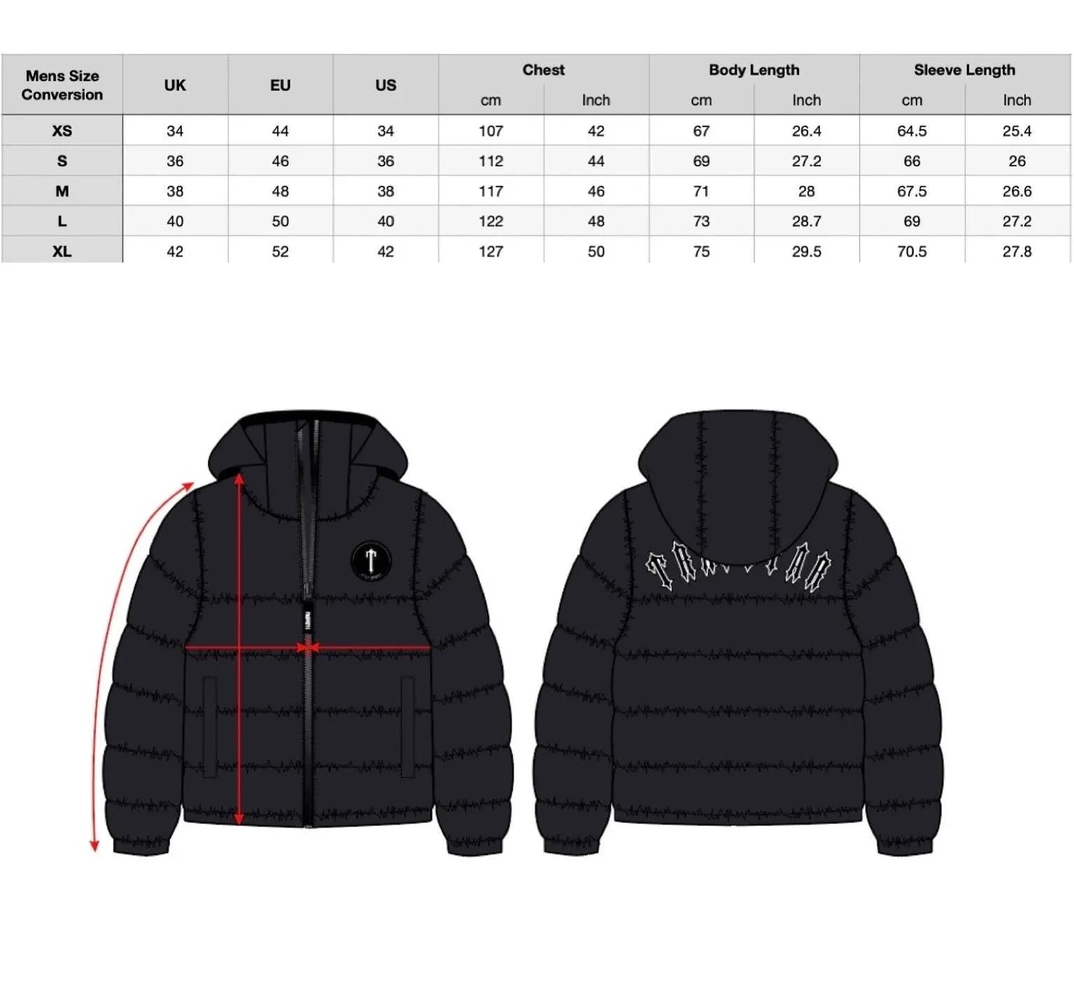 Shiny Black Irongate Hooded Puffer Jacket - VDRXPLG🔌